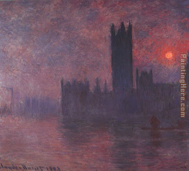 London Houses of Parliament at Sunset painting - Claude Monet London Houses of Parliament at Sunset art painting